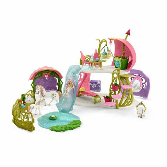 Playset Schleich Glittering flower house with unicorns, lake and stable Hest Plastik