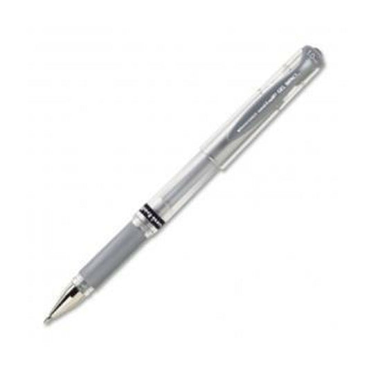 Pen med flydende blæk Uni-Ball Signo Broad UM-153 W Sølvfarvet 0,6 mm (12 Dele)