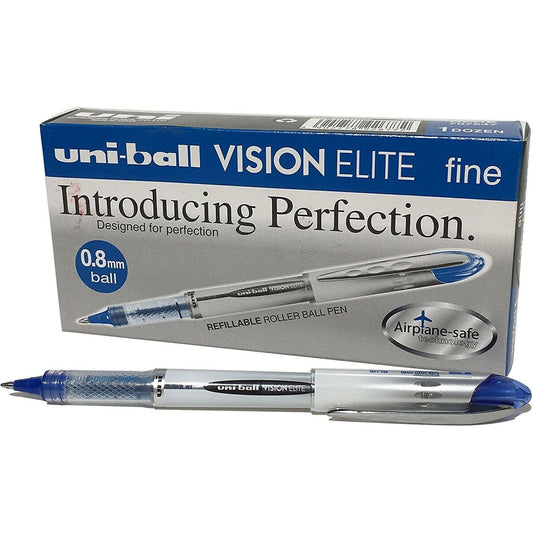 Pen med flydende blæk Uni-Ball Vision Elite 0.8 Blå 0,6 mm (12 Dele)