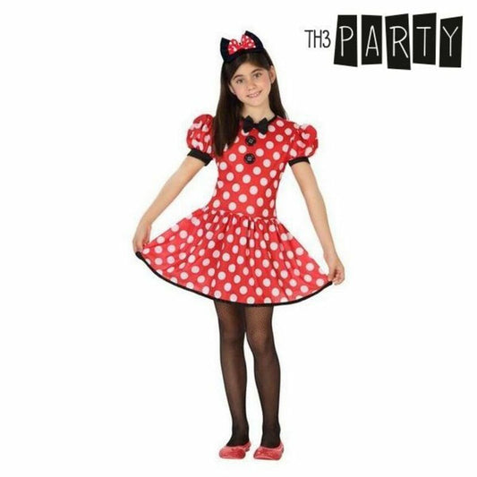 Kostume til børn Th3 Party Rød Minnie Mouse Fantasi (2 Dele)