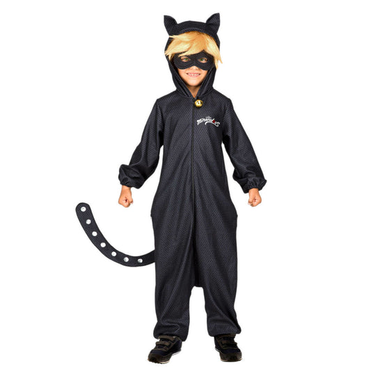 Kostume til børn My Other Me Cat Noir Sort 10-12 år (5 Dele)