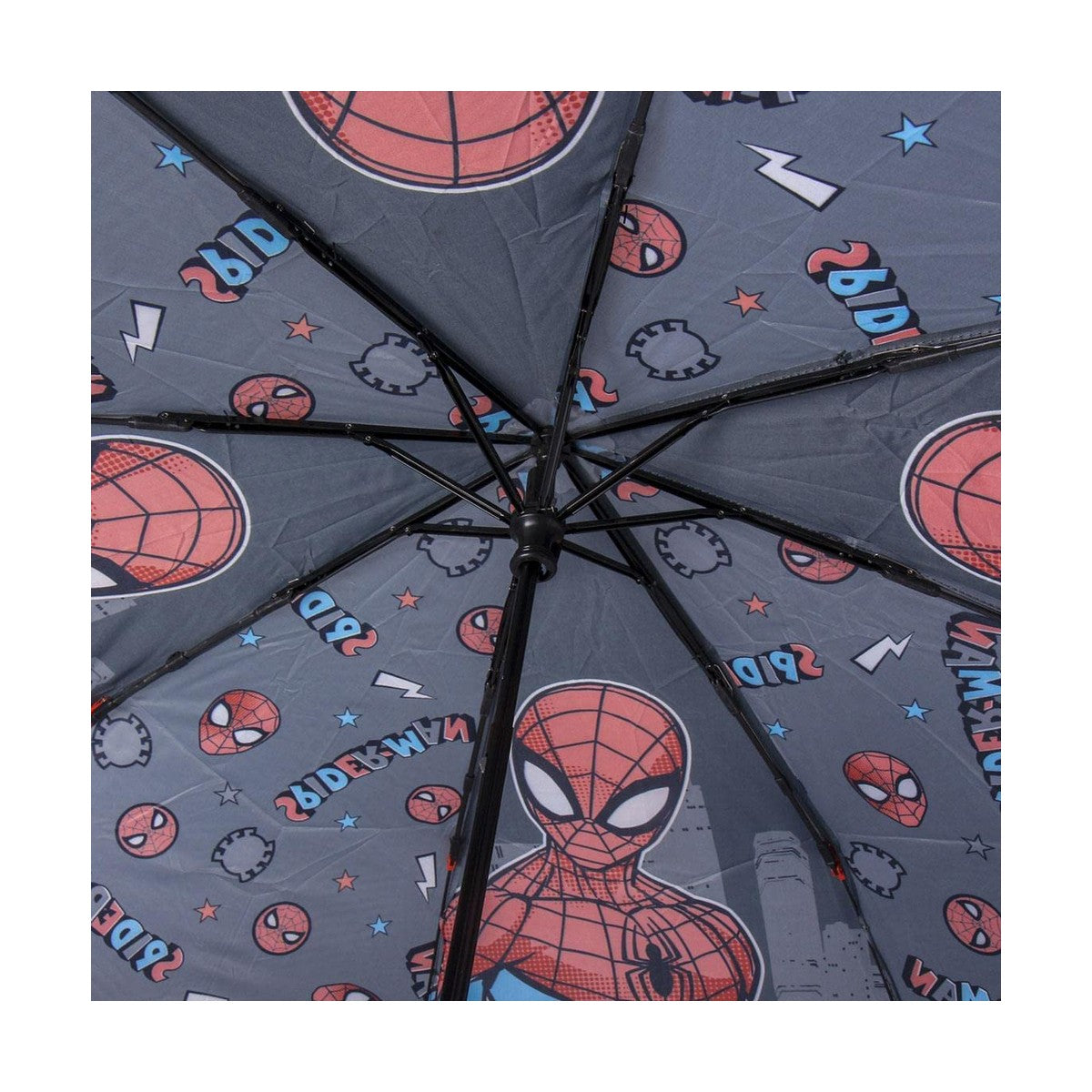 Foldbar Paraply Spiderman Grå (Ø 92 cm)