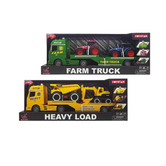 Legetøjssæt med køretøjer Farm Truck or Heavy Load 1:12 3 Dele