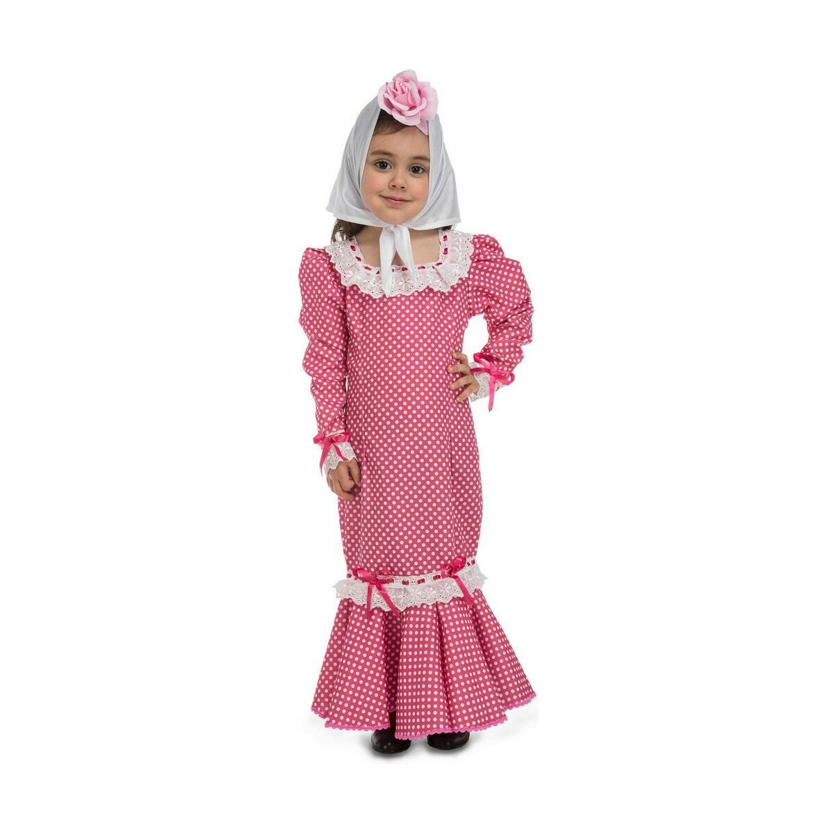 Kostume til babyer My Other Me Madrilener kvinde Pink (4 Dele)