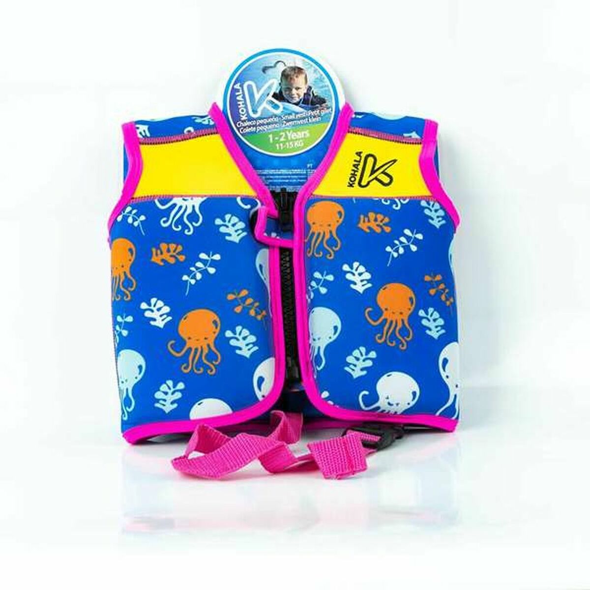 Oppustelig svømmevest Kohala Octopus Pink 2-3 år Blå