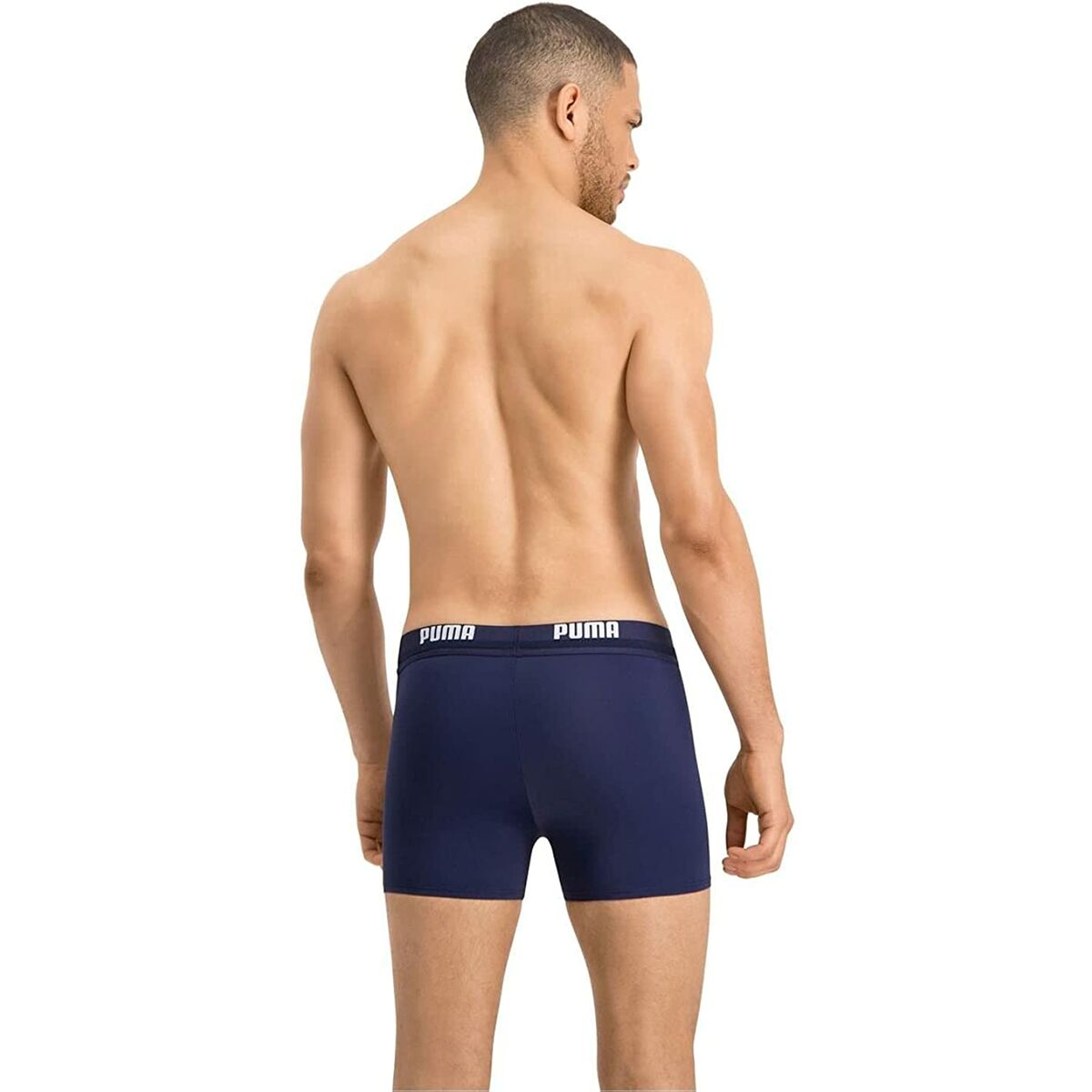 Badetøj til Mænd Puma Logo Swim Trunk Marineblå (Refurbished A)