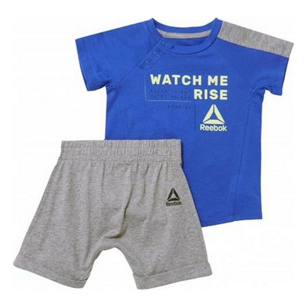 Baby træningsdragt Reebok B ES Inf SJ SS Blå Grå