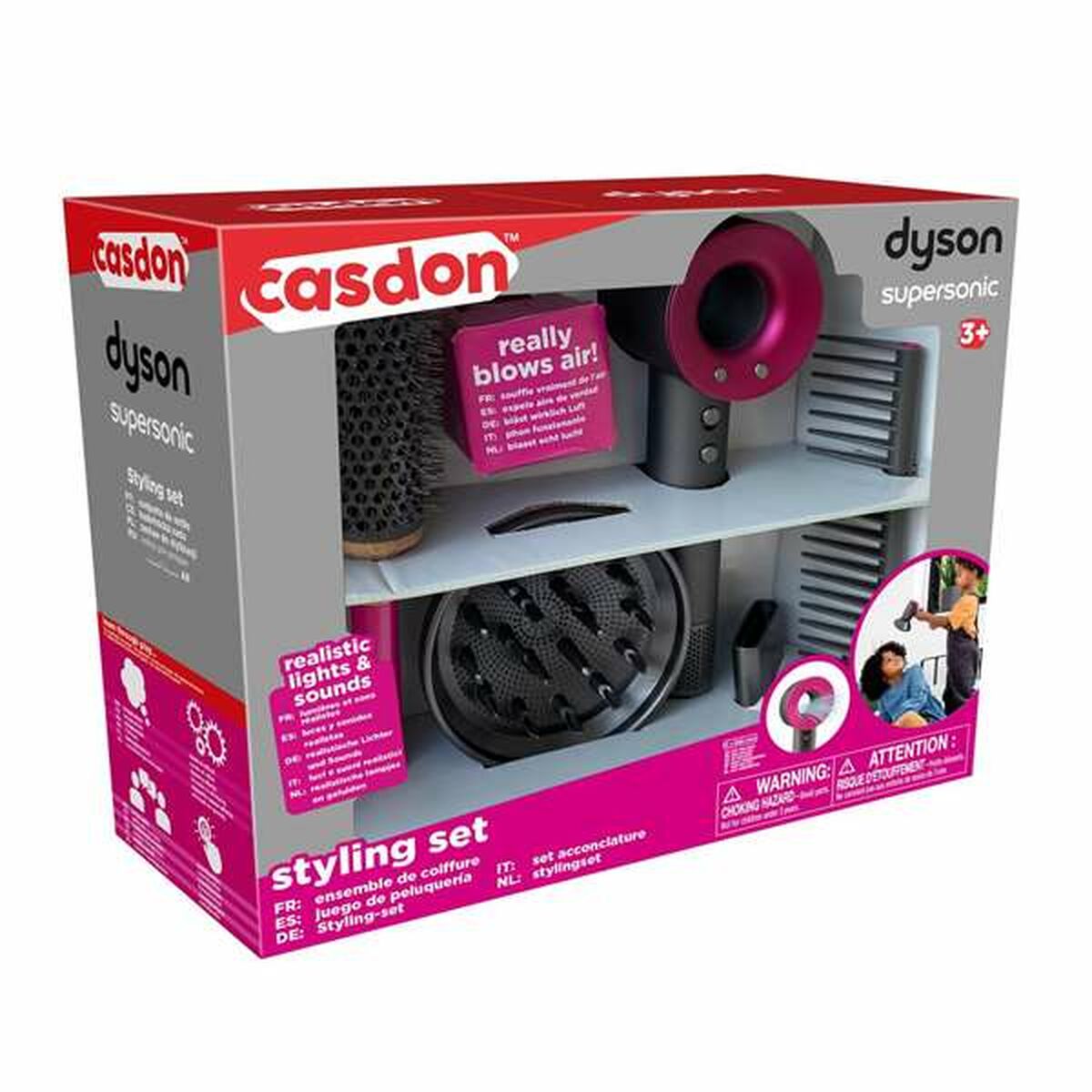 Kosmetik sæt til børn Cefatoys Dyson Supersonic Grå