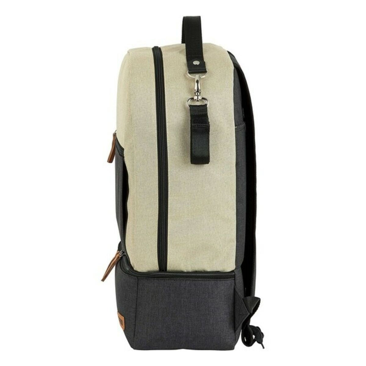 Sportstaske med skoholder Safta M883 Beige Mørkegrå 15 L