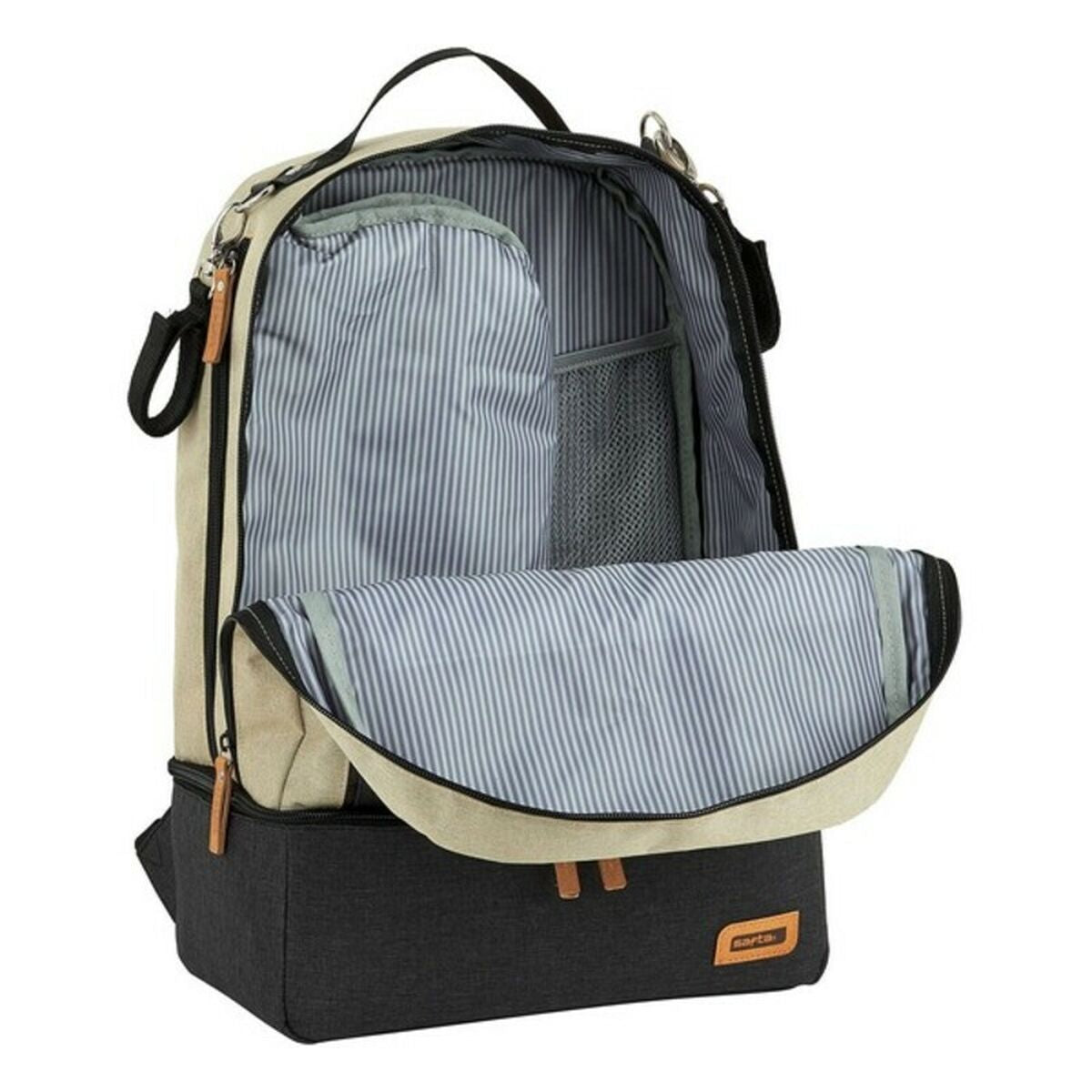 Sportstaske med skoholder Safta M883 Beige Mørkegrå 15 L
