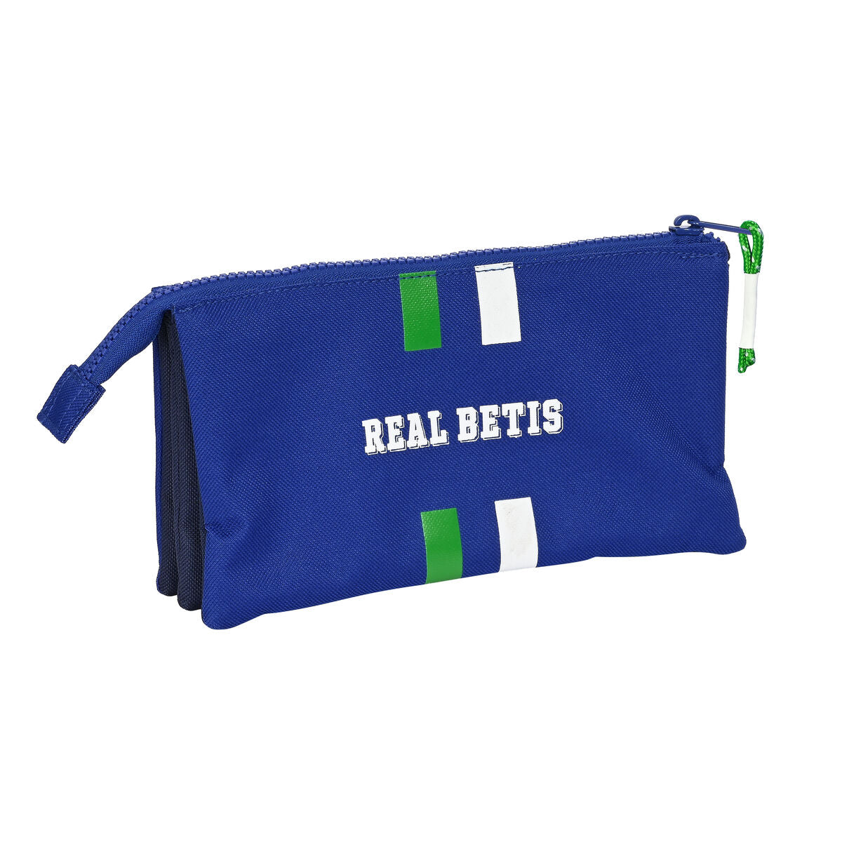 Tredobbelt bæretaske Real Betis Balompié Blå (22 x 12 x 3 cm)