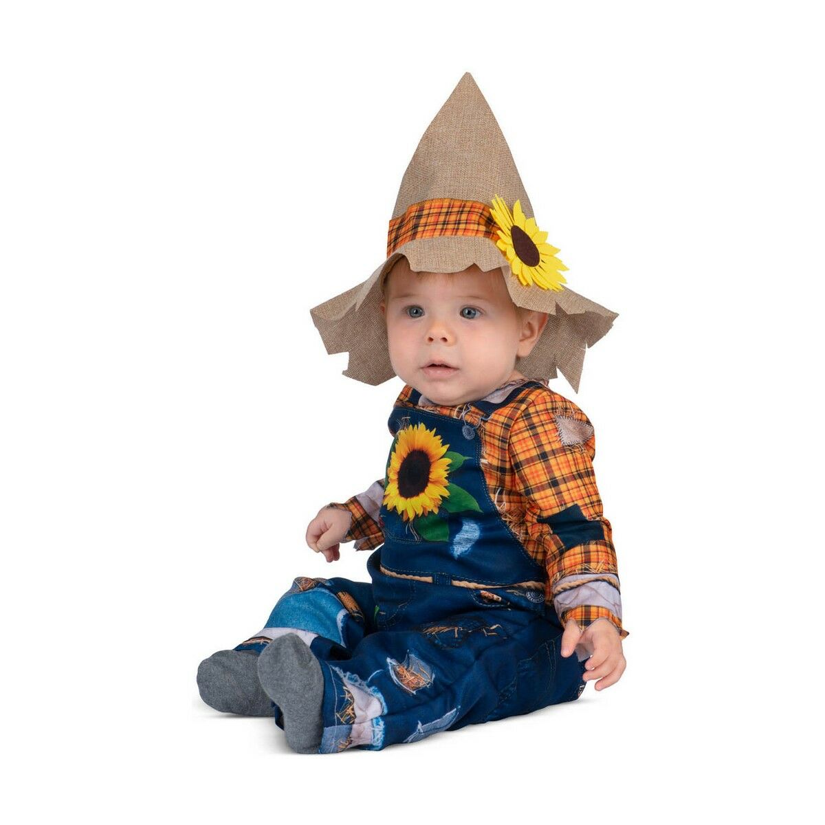 Kostume til babyer My Other Me Blå Orange Fugleskræmsel 7-12 måneder (2 Dele)
